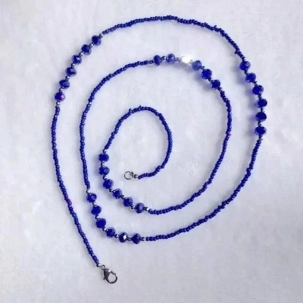 Iridescent Indigo Silver Handmade Necklace…